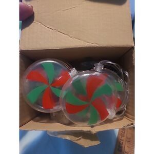 christmas candy stripe White,‎ Green, 2 Pcs